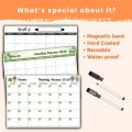 Magnetic Monthly Calendar for Refrigerator 30×21 cm (12×9 in) | Reusable Fridge Planner Board with Marker | Home Office Wall Organizer Schedule Planner. 