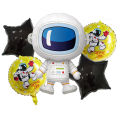 SPACE FOIL BALLOON SET - PACK OF 5 FOIL BALLOONS - SPACE THEME FOIL BALLOONS. 