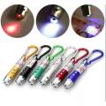 3 in 1 Multifunction Mini Laser Light Pointer, Torch Flashlight Keychain. 