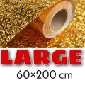 Self Adhesive Aluminium Foil Sticker Sheet Roll for Kitchen Silver/Golden - Oil Proof Waterproof Aluminium Sheet. 