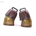 2x Retro Style Pasture Bell Premium Cow Bell Loudly Ringing Small Loud Bells Metal Cowbells for Livestock Sheep Cow Pet Accessories. 