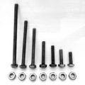 10Pcs Black Hexagonal Nut and Bolt Screw Set – 1/4 Inch Width (2 Sotar) – Assorted Sizes – High Strength Steel Nut Bolt Kit for DIY, Repair, Machine & Hardware Use – 10 Different Sizes. 