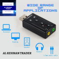 External USB Sound Card and Audio Adapter USB 2.0 Virtual 7.1 Channel Stereo 3.5mm Headphone Audio Adapter Microphone Sound Card and audio enhancer for Gamers. 