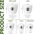 Set of 10 Indoor Plant Pots with Drainage - Decorative Plastic Planters for Indoor Plants. 