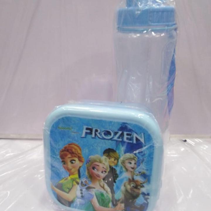 Pack of 2 Frozen lunch box with water bottle