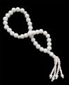 Hand-Made White Tasbih 33Beads 8mm Tasbeeh, Marble Beads Tasbih.. 