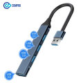 USB HUB 3.0 With 4 Ports 5V/1.5A Charging High Speed 5Gbps - Multi Device Extension Connector USB Hub for PC, Windows, Mac, Surface Pro, Laptop, Printer, Mobile - Super Fast Multi Splitter Adapter for Mobile Gaming, PS4, Phone, Tablet, Computer. 