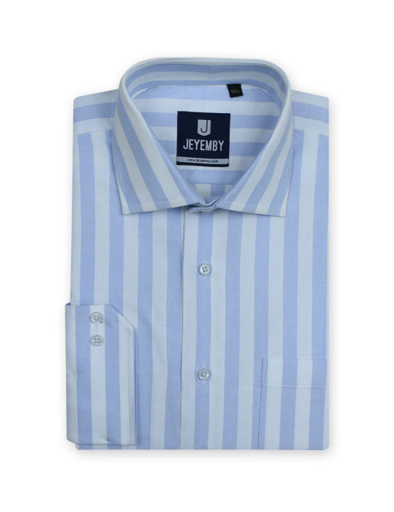 Light Blue Striped Formal Shirt