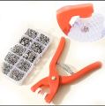 Pliers Button Press Tool With 25 Button Metal Snaps Buttons with Fastener Pliers Tool Kit Set Sewing Free Snap Button Kit with Manual Pliers Press Studs Tool for DIY Crafts Bags Sewing Snap Fastener Kit. 