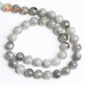 Natural Labradorite Larvikite Stone Beads Gray Moonstone Round Loose Spacer Beads For Jewelry DIY Making Bracelets 4 6 8 10 12mm. 