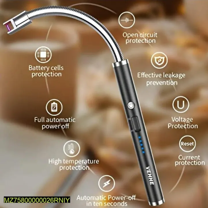 1%20Pc%20Rechargeable%20USB%20Lighter%20For%20Kitchen%20-%20Image%204