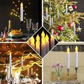 Creative Artificial LED Long Pole Flameless Electronic Candle Light Warm White Christmas Taper Candles Lamp. 