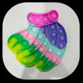 Pop it Fidget Toy, Banana Pop it Fidget Toys a Loud Side and a Quiet Side to Pop, Great Way to Relax and Keep Busy for Kids and Adults (Rainbow). 
