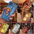 Cartoon Soft case Phone Case For OPPO A15 4G/A15S/A35 2021 Lanyard Anti-knock Kickstand Waterproof Silicone Anti-dust. 