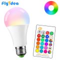 Magic Decorative Lighting 5W 10W 15W RGB+White Smart Infrared Remote Control Bulb E27 85-265V LED Color Change Light. 