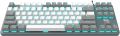 Neon Light Gaming Keyboard - Mechanical Keyboard Blue Switch Wired Mini Single Light Keyboard 87 Keys With Out Numpad - Neon Light Mechanical Keyboard With 2 Colour in 1 Black & White/Grey - Detachable USB Wired For Professional Gaming. 