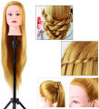 Hair Dummy Wig Training Head For Hair Styling Practice Salon Cutting Hair (Golden). 