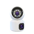 V380 Pro Dual Lens Security Camera,Color+Night Vision,Auto Tracking,4MP (2+2) Wireless Indoor WIFI SECURITY CAMERA. 
