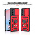 Samung S 24 FE S24FE Case Push Pull Camera Protection Cover For Samsung Galaxy S24 FE 5G Magnetic Holder Ring Shockproof Coque. 