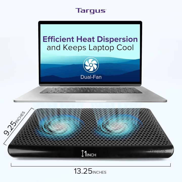 Targus%2016%20inch%20Dual%20Fan%20Lap%20Chill%20Mat%20-%20Soft%20Neoprene%20Laptop%20Cooling%20Pad,%20Heat%20Protection%20Laptop%20Cooler,%20Dual-fan%20Heat%20Dispersion,%20USB-A%20Connection%20Laptop%20Fan,%20(AWE61US)%20-%20Image%205