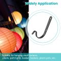 Set of 10 Hanging Basket Hooks Iron Wall Hanging Curved Up Plant Hook. 