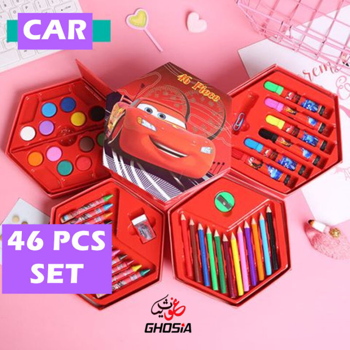 46 pcs Hexagon color pencil Stationary Crayon Pencil Color Drawing Tools Marker Painting Water Color Set Watercolor
