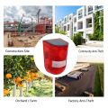 Waterproof Solar Power Alarm Light PIR Motion Sensor Security Sound-Light Warning Lamp for Farm Garden. 