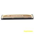 Emprichman❦ 24 Hole Key Of C Play Harmonica Tremolo Harmonica Mouth Organ Double Row Blues. 