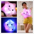 Creative Toy Luminous Relax Body Pillow Soft Stuffed Plush Glowing Colorful Star Shape Cushion Led Light  Toys Gift For Kids Children Girls 7 Colour Changeable bed gift girl present kids toys Cushion ( Without Battery ). 