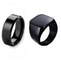 Black Titanium Ring & Men Black Titanium Challa for Men Pack of 2. 
