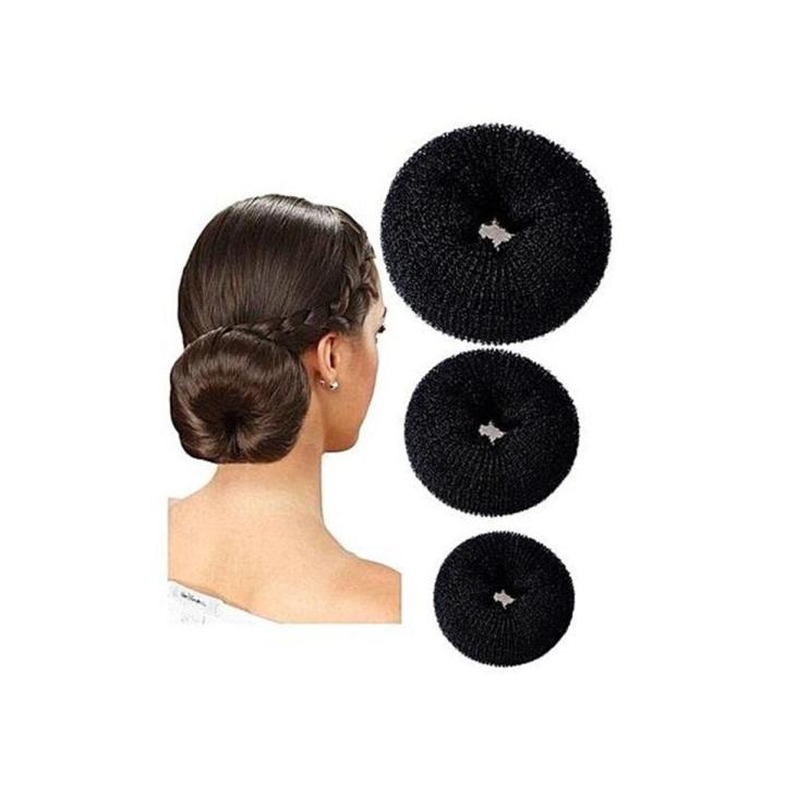 3 Pack Large Amazing Hair Bun Donut Hair Puff