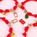 Creative Handmade Pet Bell Necklace Chinese Style Cute Braided Cat Collar Adjustable Puppy Collar Photo Props. 
