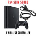 Sony PS4 Slim Online playstation 4 Edition with One Wireless Controller 500GB - Refubished - ps4 - Fortnite and Call of duty warzone installed. 