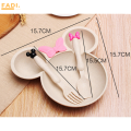 Fadi. Mickey Mouse Kids Plate Baby Food Bowl Set Plastic Wheat Tableware Rice Feeding Bowl. 