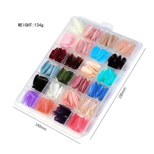 576/288%20Pcs%20Nails%20Box%20Artificial%20Nails%20Pack%20Artificial%20Nails%20,%20Beautiful%20Fancy%20Nails%20Fake%20Nails%20-%20Image%204