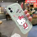 JIUMOO For OPPO A94 4G F19 Pro Reno 5F Reno 5 Lite Case Cartoon Cute Hello Kitty New Colour Macaron Pattern Wave Border Soft Clear Shockproof Phone Cases Creative Camera Transparent Casing Silica Gel Protective Cover. 