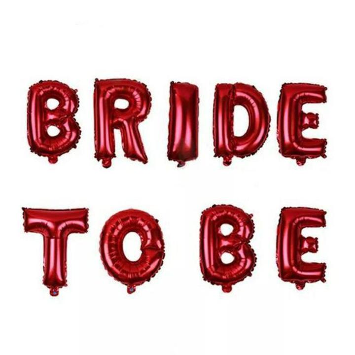 Bride To Be Foil Balloons Rose Gold, Silver, Golden, Red Color Decorations Great for Bridal Shower Party Backdrop