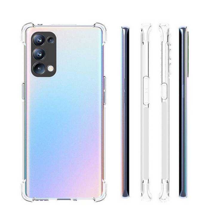 Oppo Reno 5 Pro Back Cover Case | Shockproof Soft TPU Case | Cushioned Edges for Ultimate Protection (Transparent)