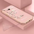 Casing For Samsung J7 Prime J2 Prime Samsung J5 prime Luxury Beautiful mapies with flower Camera Protection Phone Case Plating Edges Silicone Soft Cover With Free Lanyard. 