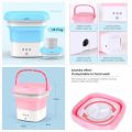 7L/11L Mini Portable Machine, Foldable Washing Machine with Dryer, Baby Clothes Washer, Compact Washer for Kids Clothes, Travel & Dorm Use, Small Washing Machine with Dryer Function, Electric Laundry Bucket Washer for Home & Outdoor. 