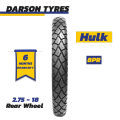 HULK 2.75-18 (Rear Wheel) - 100CC Motorcycle Tyre and Tube Set DARSON TYRES. 