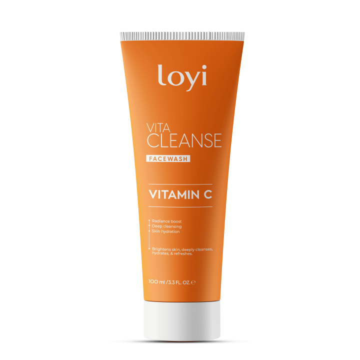 Loyi Vitamin C Face Wash 100ml | Brightening, Deep Cleansing, Oil Control | Gentle Daily Foaming Facewash for All Skin Types