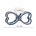 Fashion Bow Hair Claw Blue Color Hollow Square Bow Shaped Plastic Shark Clips Simple Hairpin For Women Girls Hair Accessories Yao Store. 