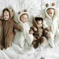 Newborn Baby Girl Boy Fuzzy Clothes Hooded Romper Bodysuit Jumpsuit Outfit 0-24M. 
