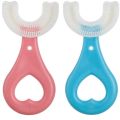 Baby Toothbrush Children's Teeth Cleaning Brush Kids U-Shaped Toothbrush for Children Mouth Oral Cleaning Brush 360 Degrees U Shaped Tooth Dental Training Toothbrushes Oral Care Portable Mouth-Cleaning Manual with Handle Daily Children's Cleaning Food. 