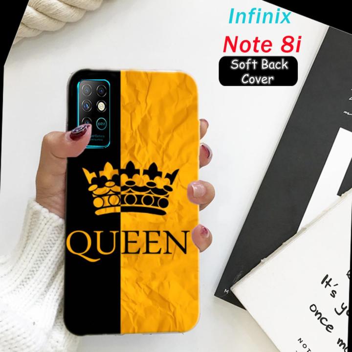 Infinix Note 8i Back Cover Girls - Queen Style Mobile Back Cover Pouch - Airbag Case Anti Shockproof Phone Case