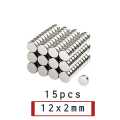 15pcs 12X2mm Circular Super Strong NdFeB Magnet for Education. 