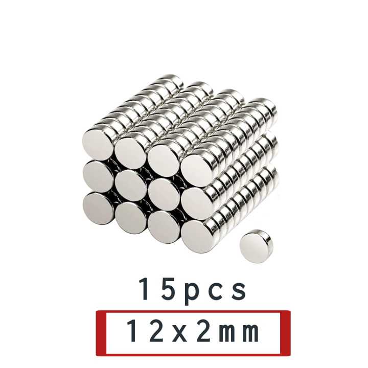 15pcs 12X2mm Circular Super Strong NdFeB Magnet for Education
