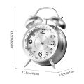 Loud Alarm Clock Mechanical Double Bells Desktop Home Office Metal Alarm Clock Night Lights Table Clock Decor. 