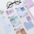 60 multi-functional sticky notes with gradually changing color classification index stickers, office learning classification reminder stickers. 
